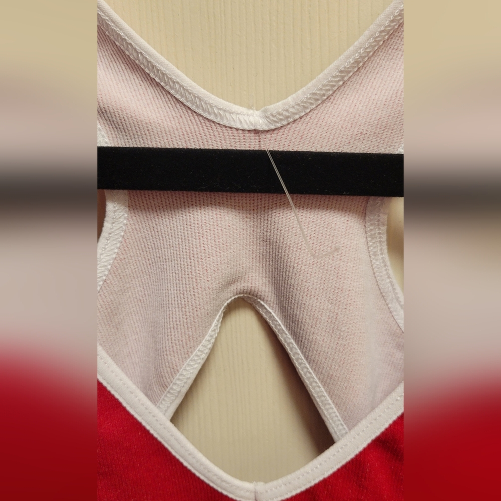 Free People Movement Powerplay Bodysuit NWOT Size XL Red/White Combo RT $68 - Picture 8 of 9
